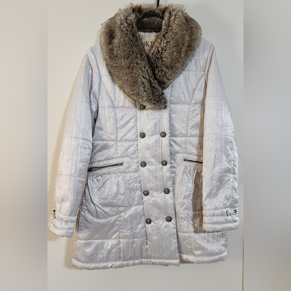 BKE Winter Coat Cream Color Women's Size L